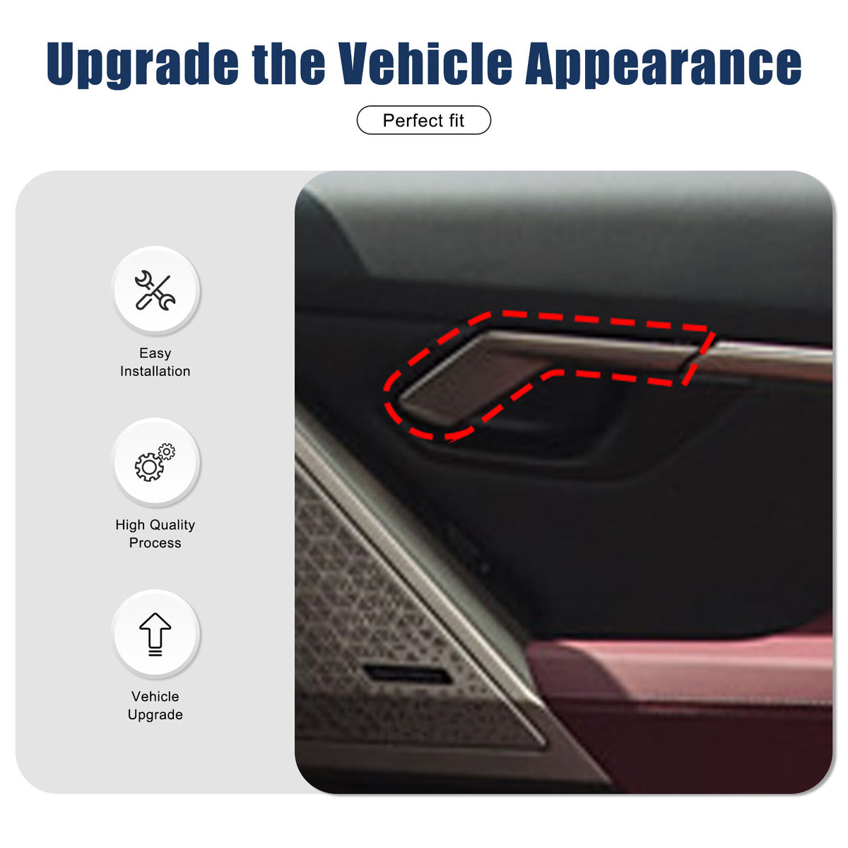 Real Carbon Fiber Interior Door Handle Cover Trim for BMW 5 Series G60 2024+ 4
