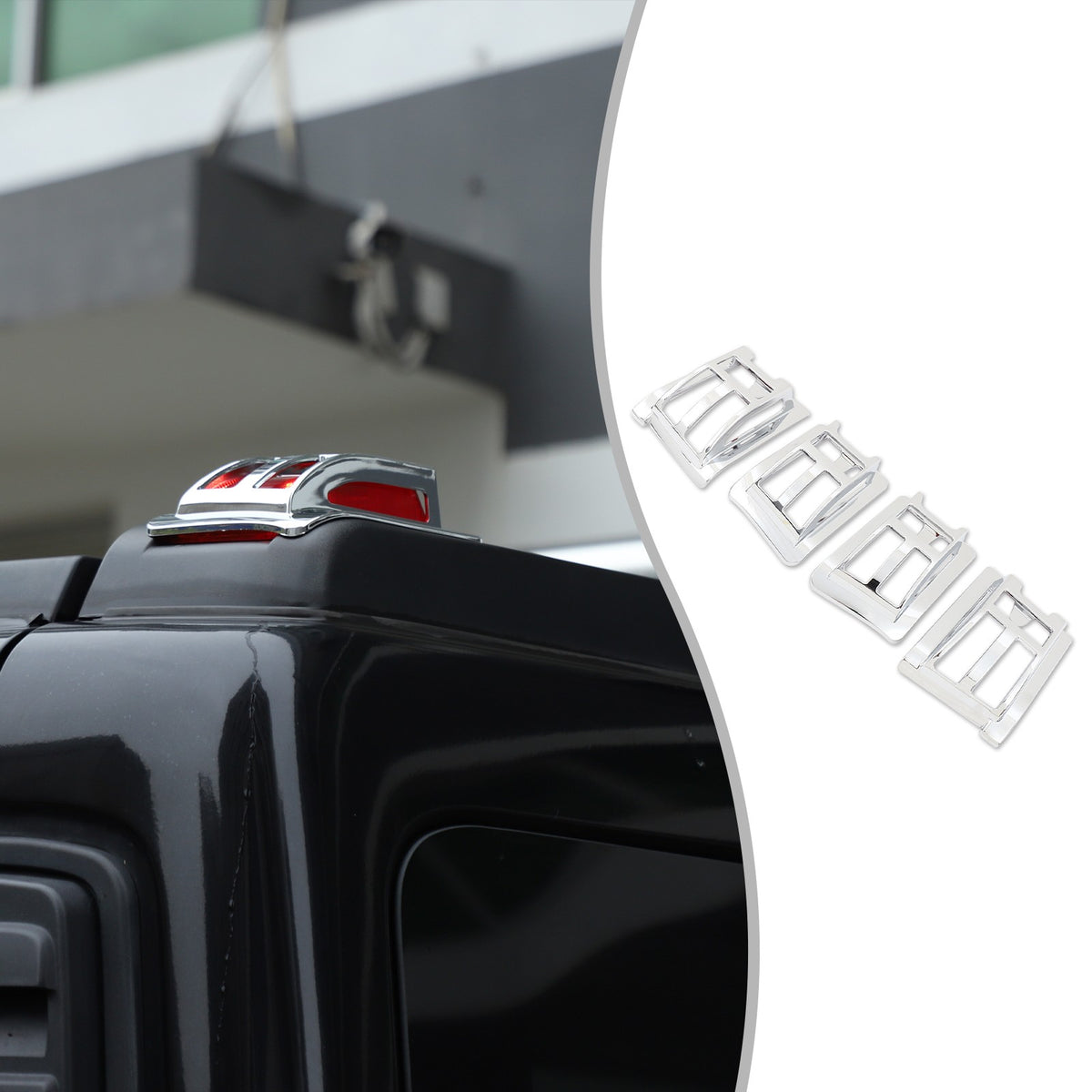 Silver Chrome Exterior Door Handle Mirror Hood Vent Trim Kit For Hummer H2 03-09 111