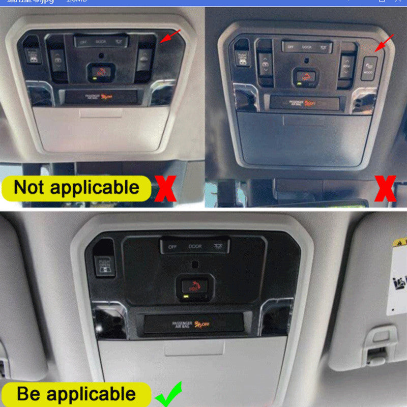 Carbon fiber Roof Reading Light Control Panel cover trim For Toyota Tundra 2022 2