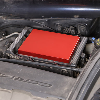 Red Aluminum Engine Coolant Fuse Box Cover For Corvette C7 2014-2019 US 13