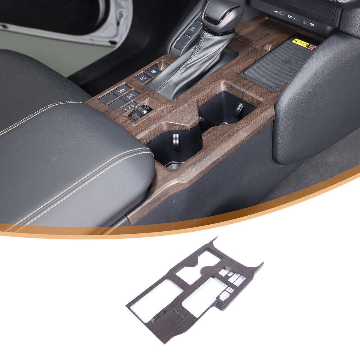 Grain Center Console Gear Shift Panel Trim For Toyota Land Cruiser LC250 24+ 5