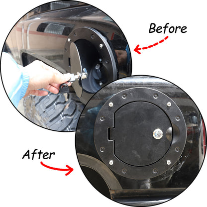Alloy Locking Fuel Door Gas Tank Cap Cover Lock Key For Hummer H3 2006-2010 8