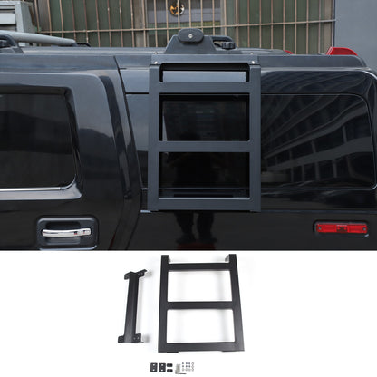 Alloy Rear Roof Climbing Ladder Rack Window Molle Panel For Hummer H2 2003-09 82