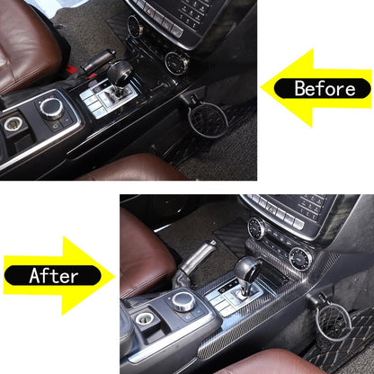 5Pcs For Benz W463 G63 G65 G500 G550 AMG Real Carbon Fiber Interior Console Trim 3