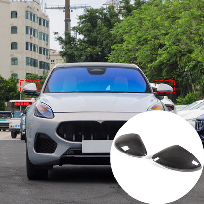 Real Carbon fiber Side Rear Mirror Cover Caps For Maserati Grecale 2022-2023 4