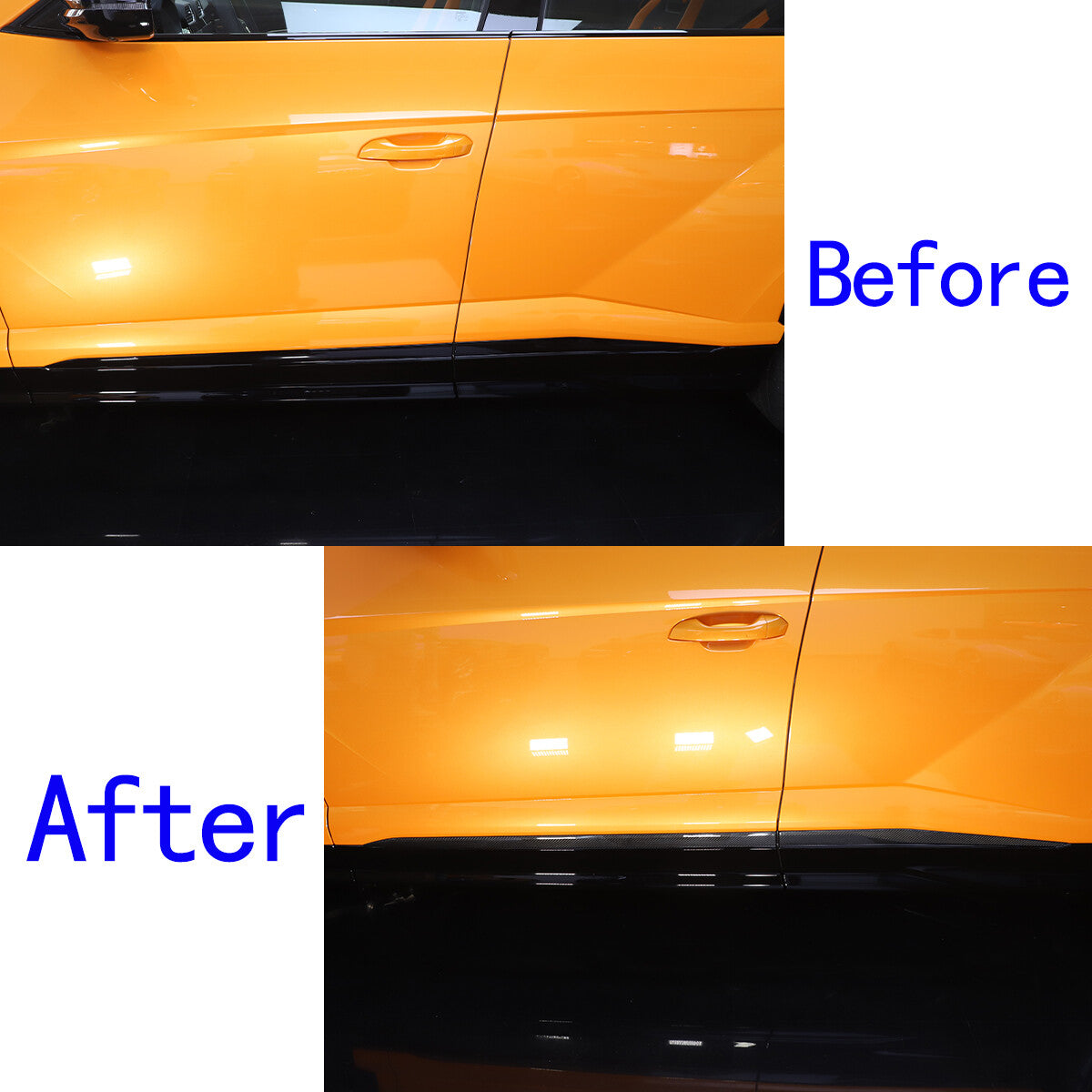 Real Carbon Fiber Door Side Body Molding Trim for Lamborghini Urus 18-23 US 8