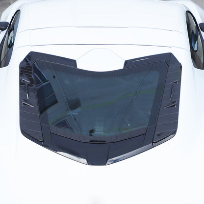 ABS Carbon Fiber Rear Hood Wash Waterproof Trim Cover For Corvette C8 2020+ 7