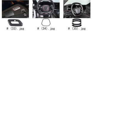 Matte Black ABS Full Interior Set Cover Trim Kit For Corvette C8 2020-25 - Styles 11-15 4