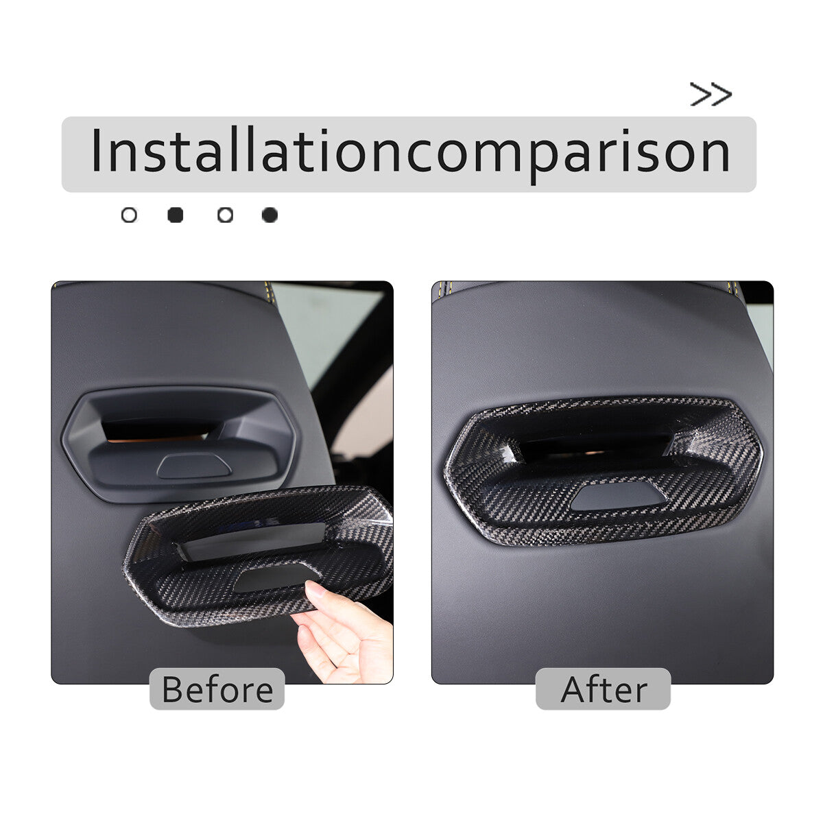 Carbon fiber Seat Headrest Back Hook Cover Trim For Lamborghini URUS 2018-23 4