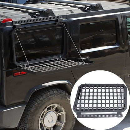 Alloy Rear Roof Climbing Ladder Rack Window Molle Panel For Hummer H2 2003-09 32