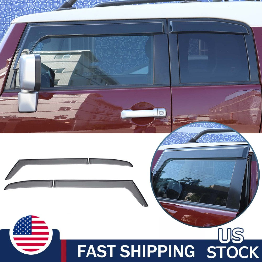 4PCS Weather Shields window visor Sun Visors For Toyot-a FJ CRUISER 2007-2021 US 1