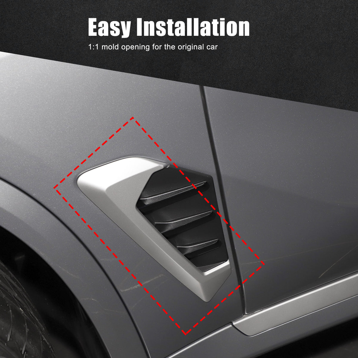 Real Carbon Fiber Side Body Fender Air wing Vent Trim Cover For BMW X5 G05 23-24 3