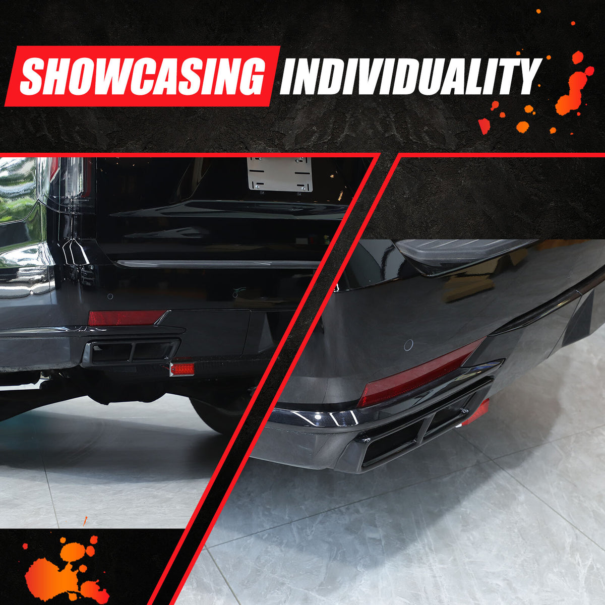Glossy Black Rear Muffler Tail Pipe Cover Trim For Cadillac Escalade 2021-2024 22