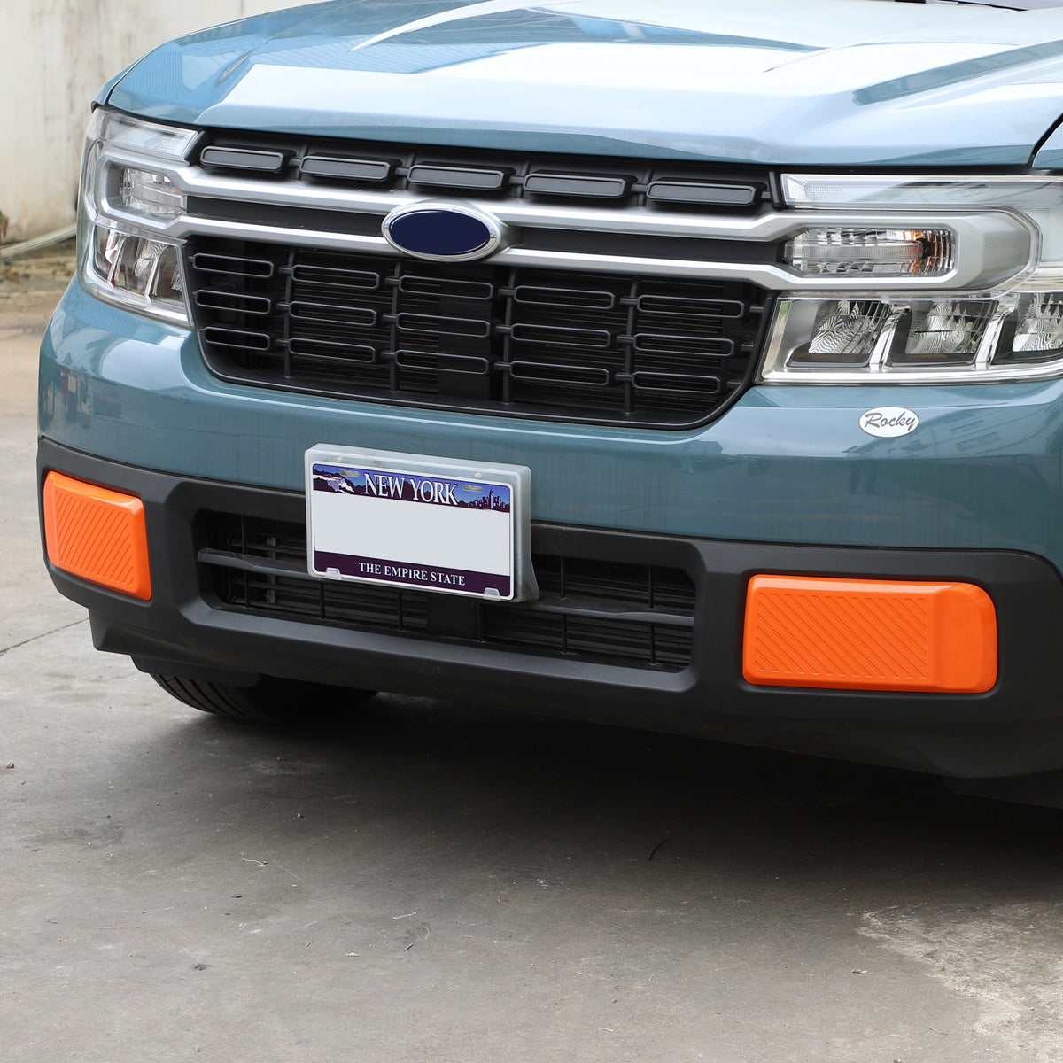 Orange ABS Front Bumper Side Trim Cover For Ford Maverick 2022-2024 US 17