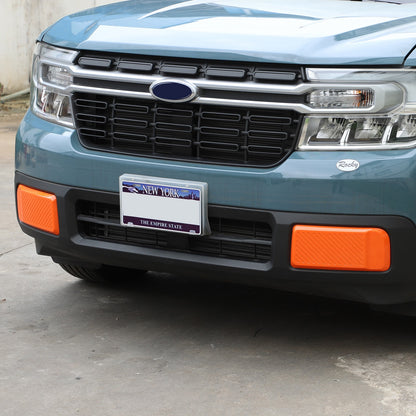 Orange ABS Front Bumper Side Trim Cover For Ford Maverick 2022-2024 US 17