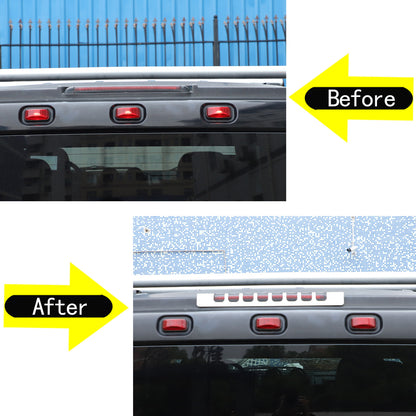 Silver Alloy 3rd High Mount Brake Light Trim Cover For Hummer H2 2003-2009 4