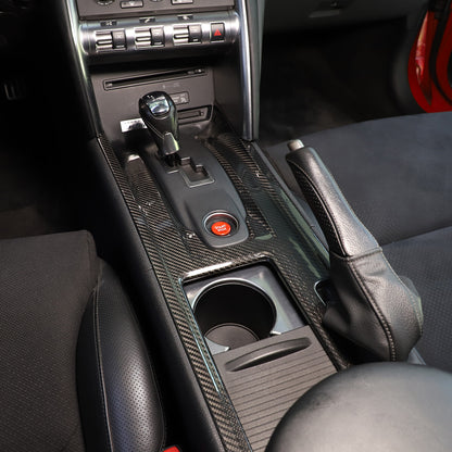 Real Carbon Fiber Interior Center Gear Shift Panel Trim for Nissan GTR R35 08-16 3