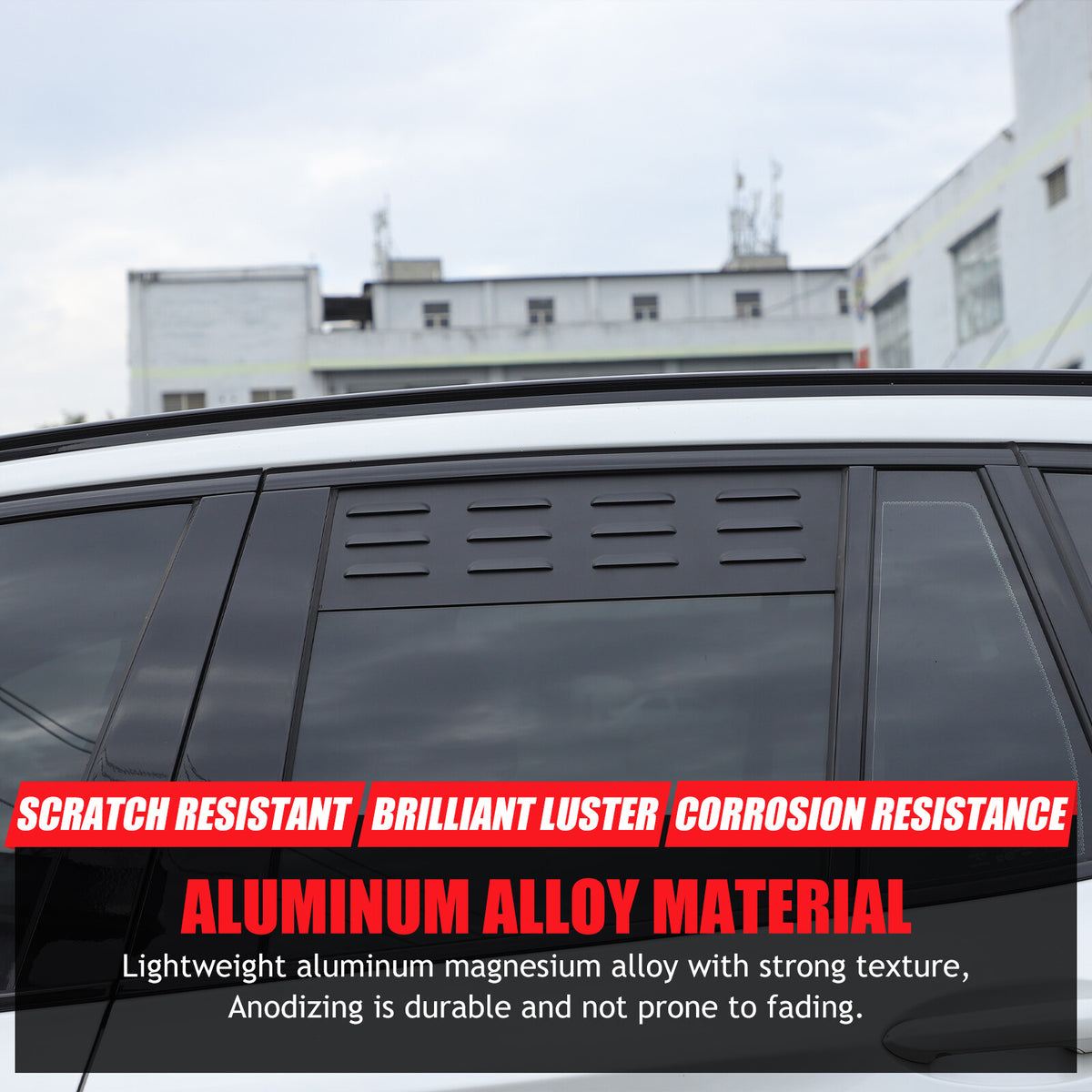 Aluminum Alloy Rear Window Louver Shutter Cover Trim For BMW X3 G01 2018+ 15