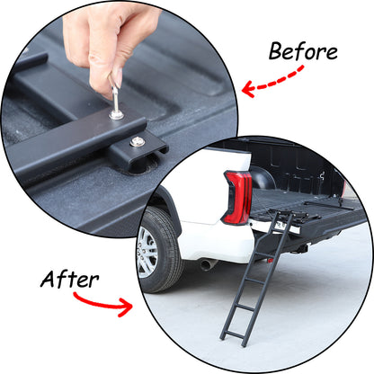 Pickup Foldable Truck Tailgate Ladder Foot Step Ladder For Toyota Tundra 22+ US 7