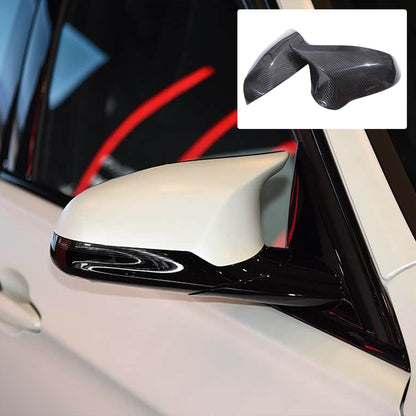 Real Carbon Fiber Side Mirror Cover Trim For BMW M3 F80 M4 F82 2015-2019 12