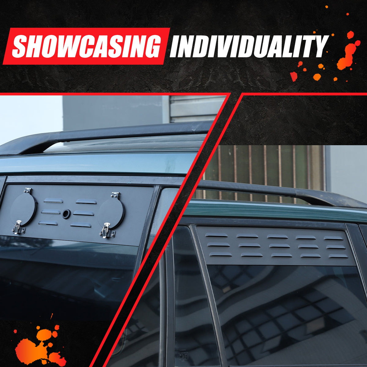 Rear Window Louver Air Vent Trim (Heater Version) For Toyota Prado 2003-2023 18