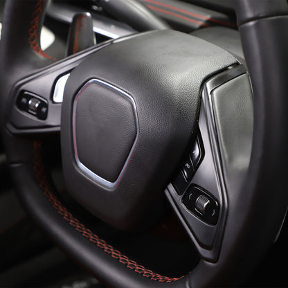 Matte Black ABS Full Interior Set Cover Trim Kit For Corvette C8 2020-25 - Styles 16-20 40