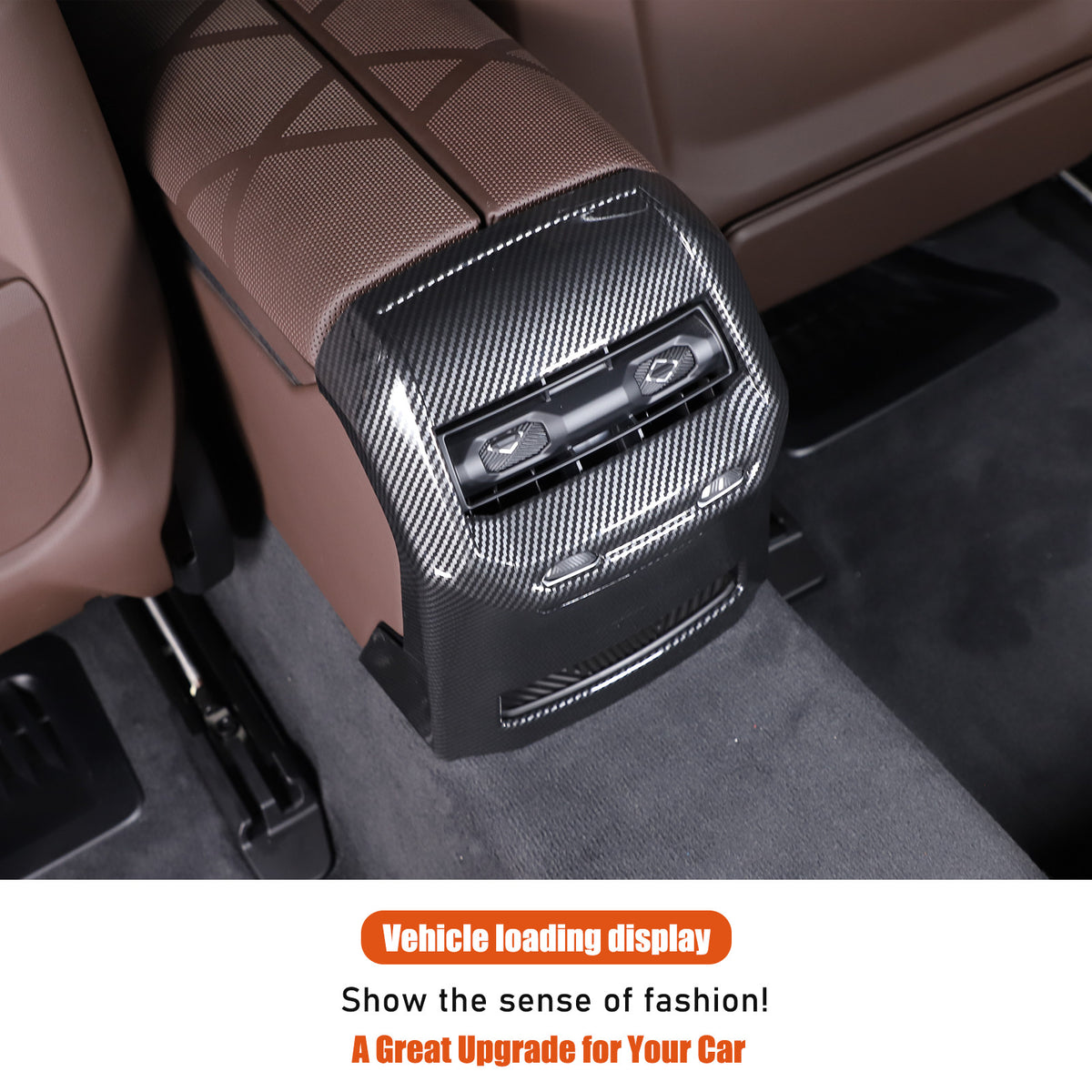 Carbon Fiber Rear Air Vent Outlet Panel Cover Trim For BMW 7 Series G70 i7 2023 19