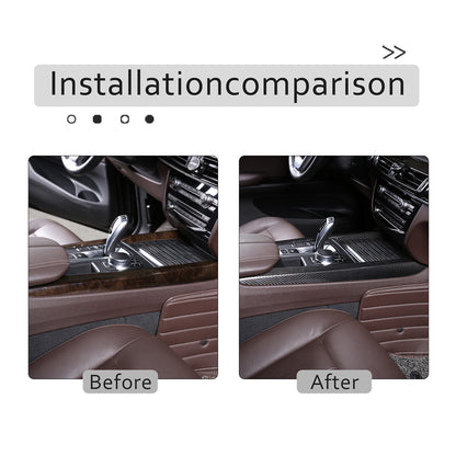 Real Carbon Fiber Center Console Side Strip Trim Fit for 2015-2019 BMW X5 F15 9