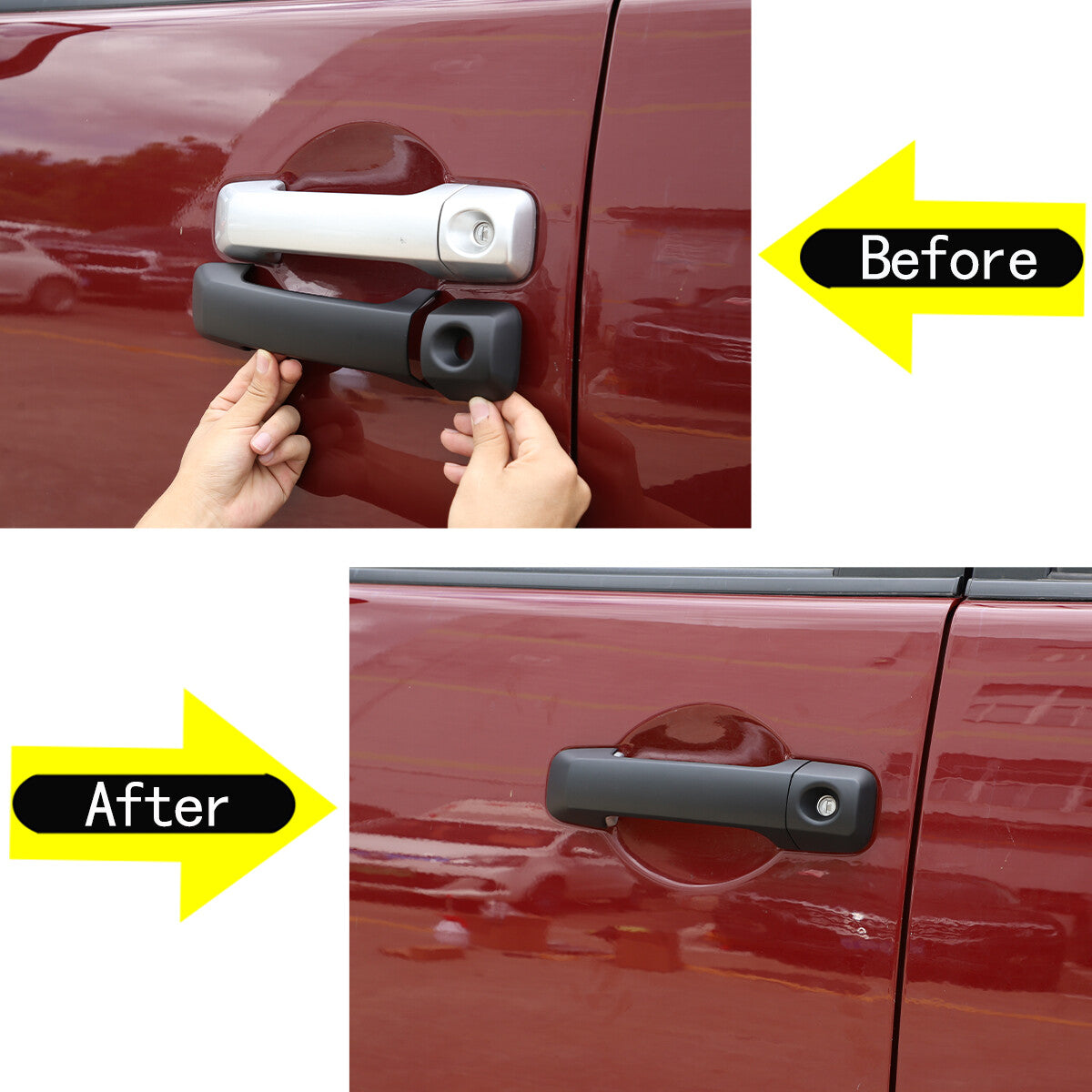 Matte Black ABS Full Exterior Cover Trim Set For Toyota FJ Cruiser 2007-2021 67