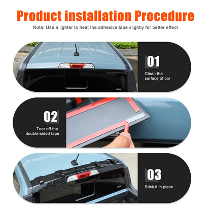 Glossy Piano Black ABS Rear Roof Spoiler Trim For Ford Maverick 2022+ US 12