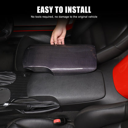 Real Carbon Fiber Center Console Armrest Box Cover Trim For Corvette C6 2005-13 18