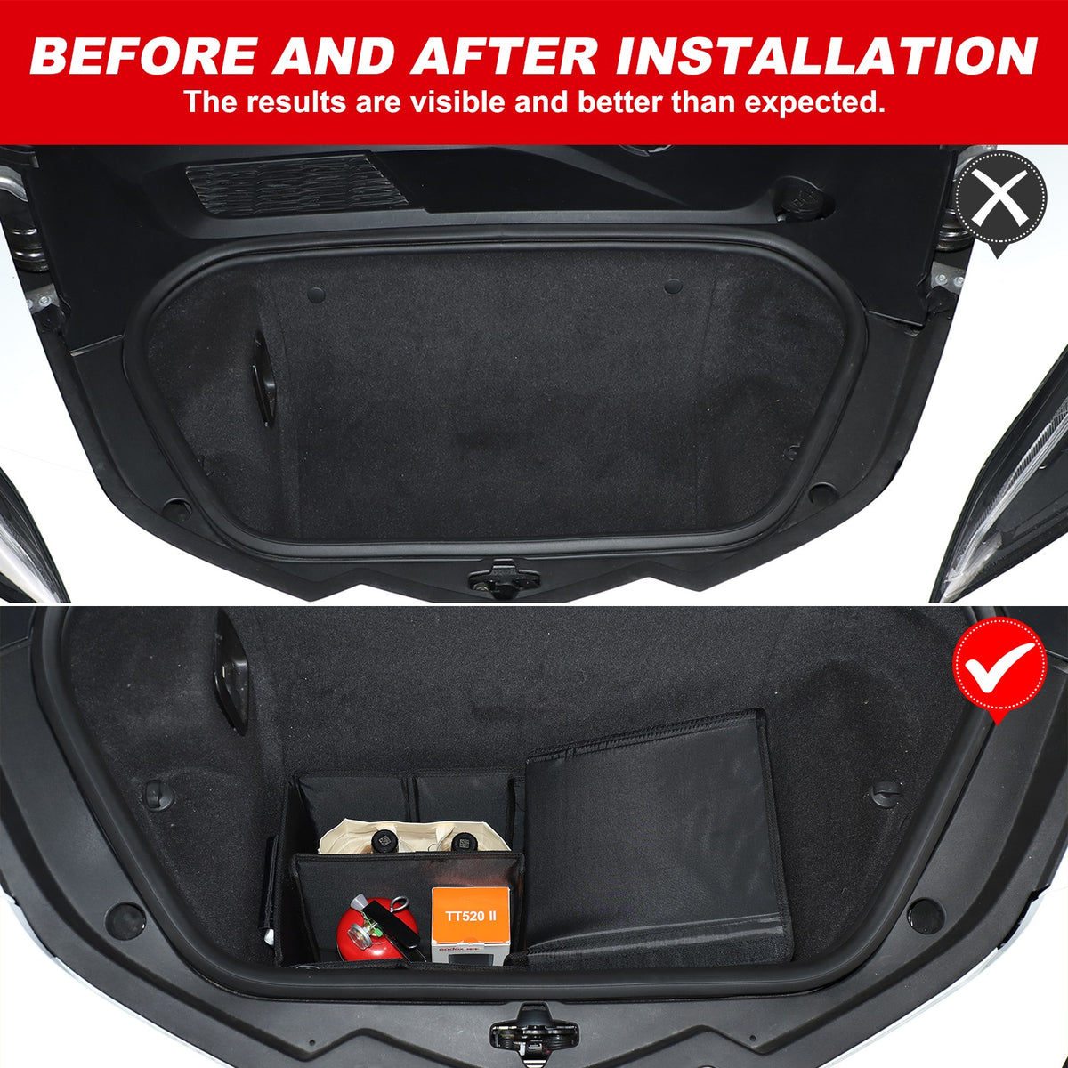 Front & Rear Center Console Storage Bag Tray For Corvette C8 2020+ - Variants 1-5 27