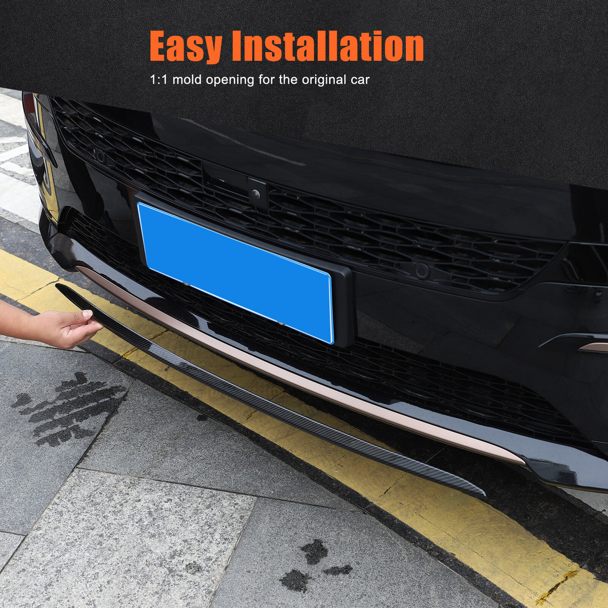 ABS Carbon Fiber Front Center Bumper Trim For LR Range Rover Sport L461 2023+ 4