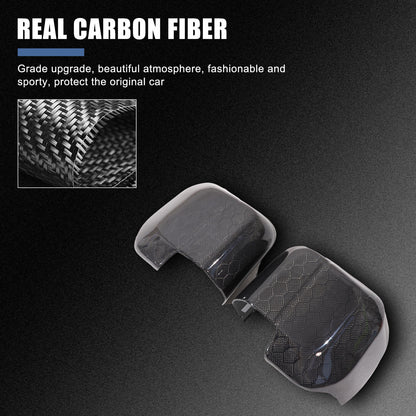 Honeycomb Carbon fiber Side Rear Mirror Cover Caps Trim For LR Defender 2020-24 18