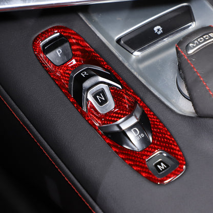 Red Real Carbon Fiber Full Interior Set Decor Trim Kit for Corvette C8 20-25 215