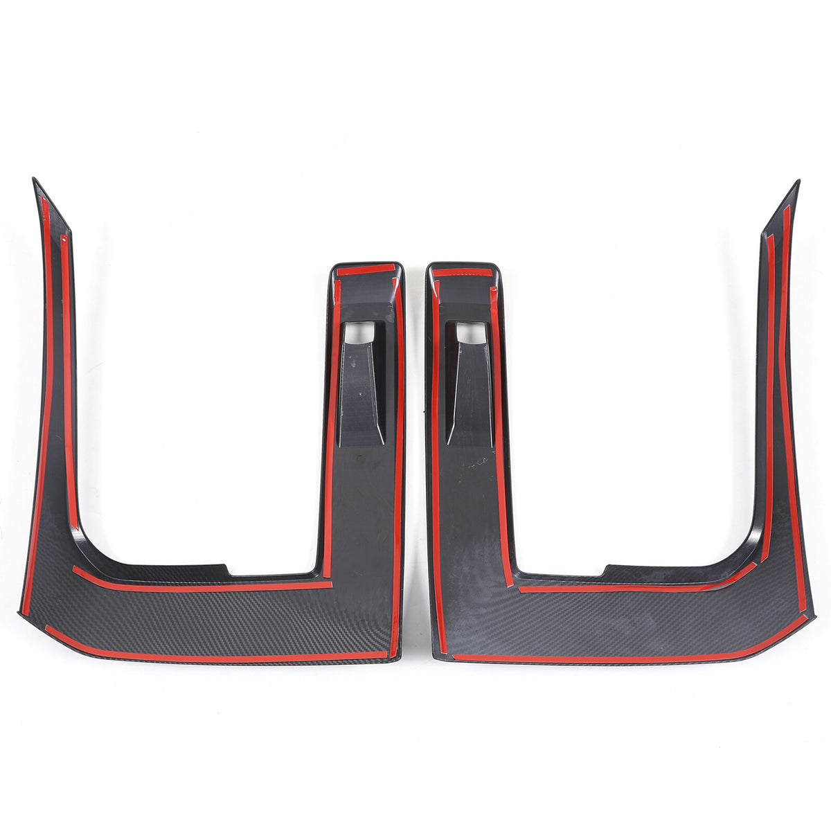 ABS Carbon Fiber Headlight Eyebrow Eyelid Cover Trim For Mitsubishi L200 2024-25 11