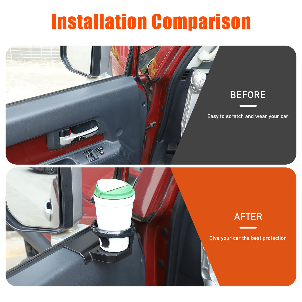 Door Window Right Cup Holder Drink Stand Holder For Toyota FJ Cruiser 2007-21 US 9