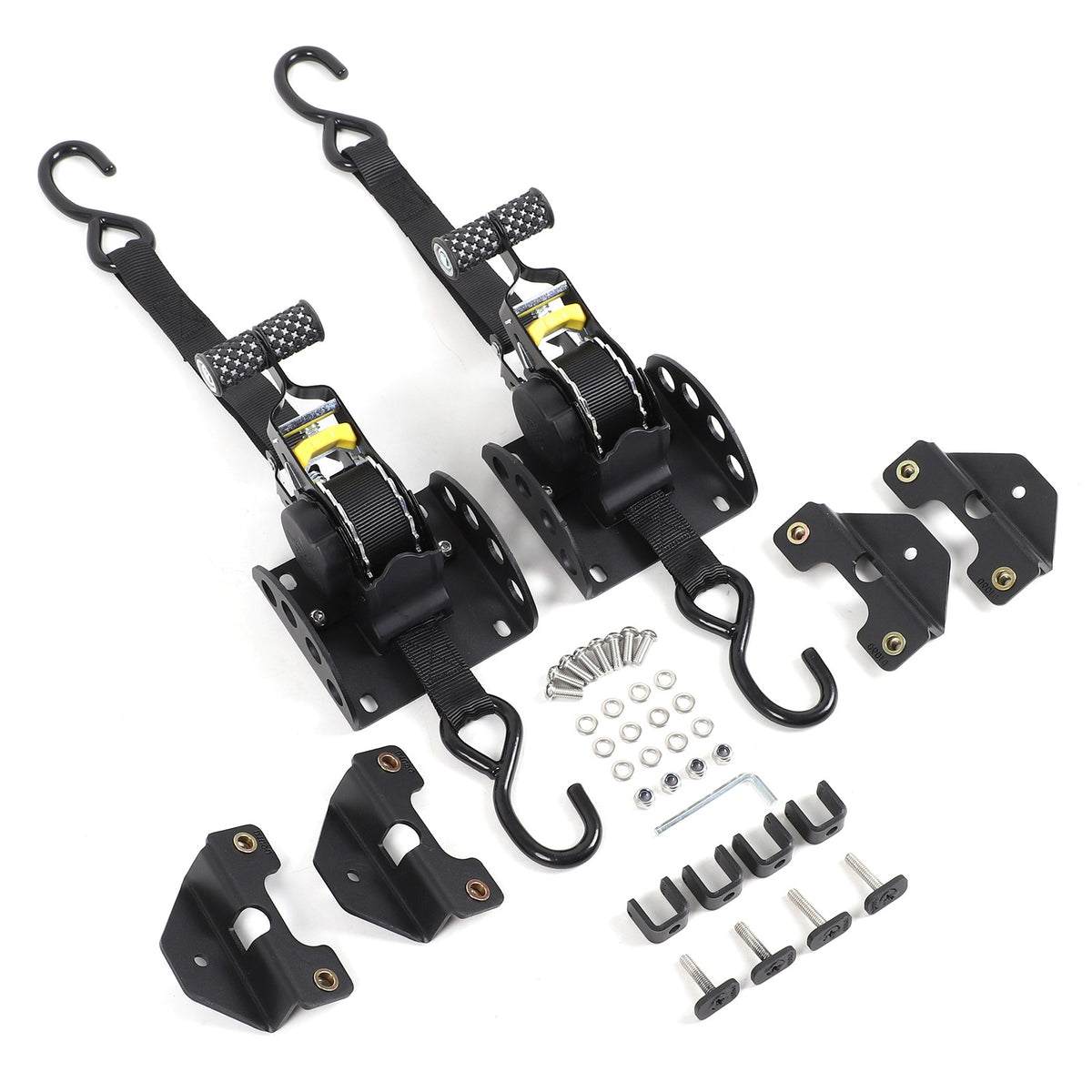 Retractable Truck Bed Tie-Down Ratchet Straps For Toyota Tacoma/Tundra 12