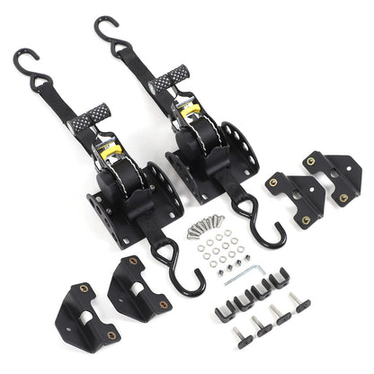 Retractable Truck Bed Tie-Down Ratchet Straps For Toyota Tacoma/Tundra 12