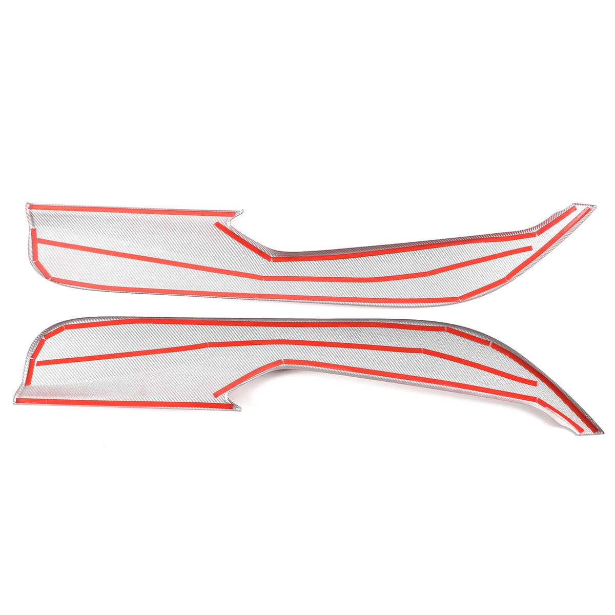 Red Real Carbon Fiber Interior Door Anti-kick Panel Cover Trim For Corvette C8 6