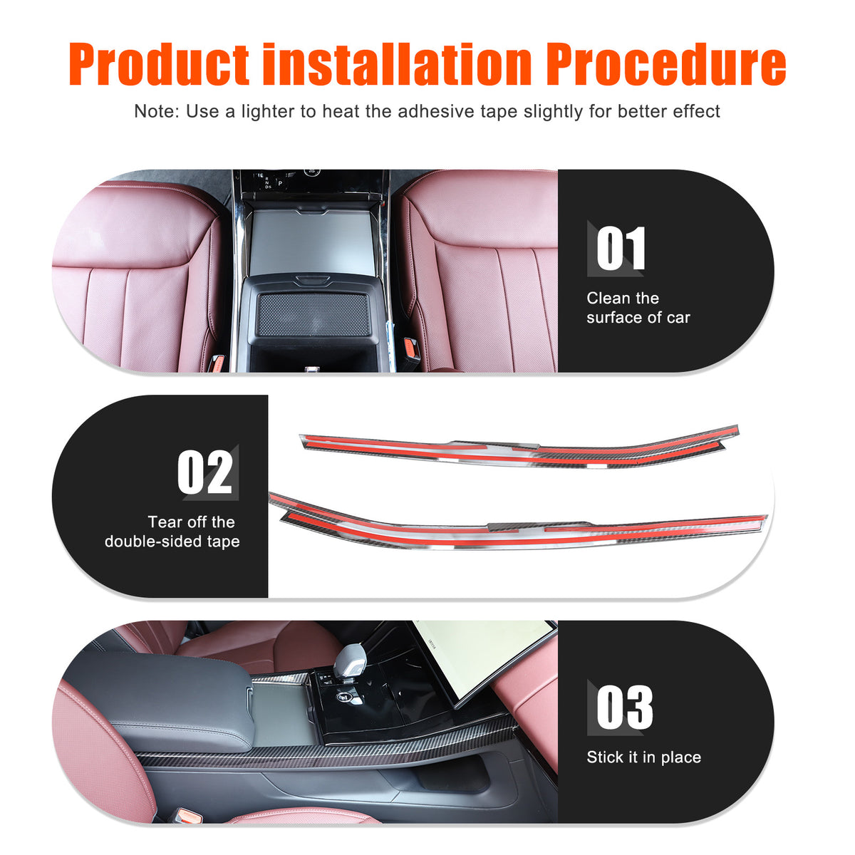 Carbon fiber Center Console Gear Shift Trim For Range Rover Sport L461 2023+ US 15