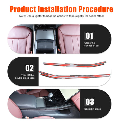 Carbon fiber Center Console Gear Shift Trim For Range Rover Sport L461 2023+ US 15