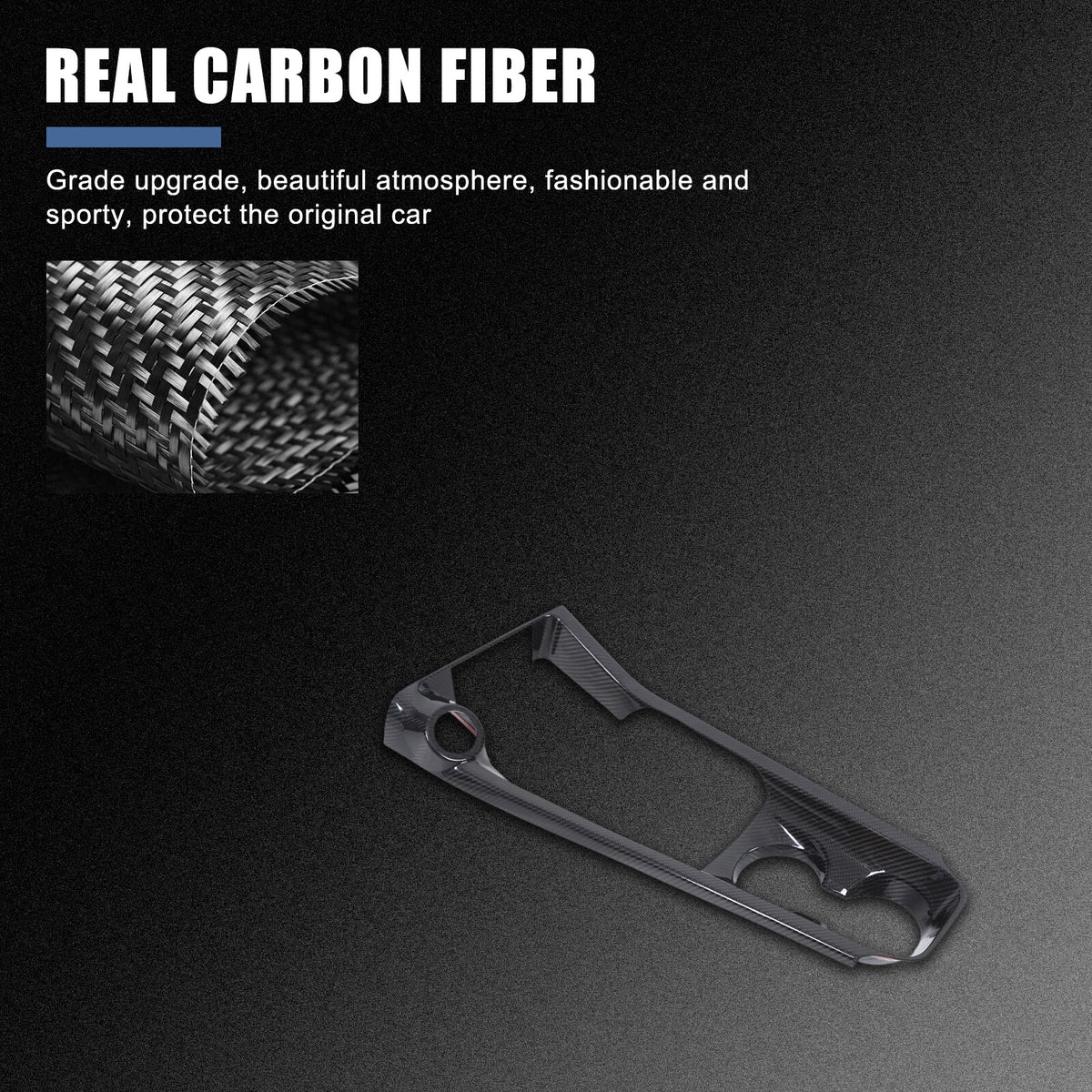 Real Carbon Fiber Center Gear Shift Panel trim Cover For Alfa Romeo Tonale 23-25 3