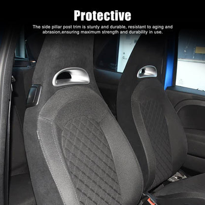 Real Carbon Fiber Front Seat Back Cover For Fiat 500 Abarth 595 2016-2024 2