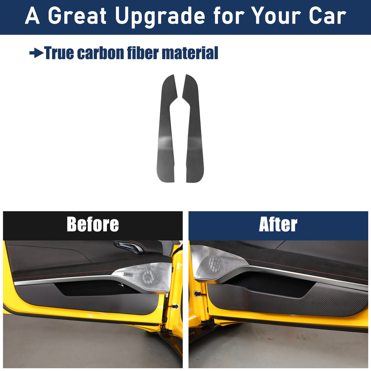 Matte Real Carbon fiber Interior Door Anti-Kick Trim Cover For Lotus EMIRA 22-25 3