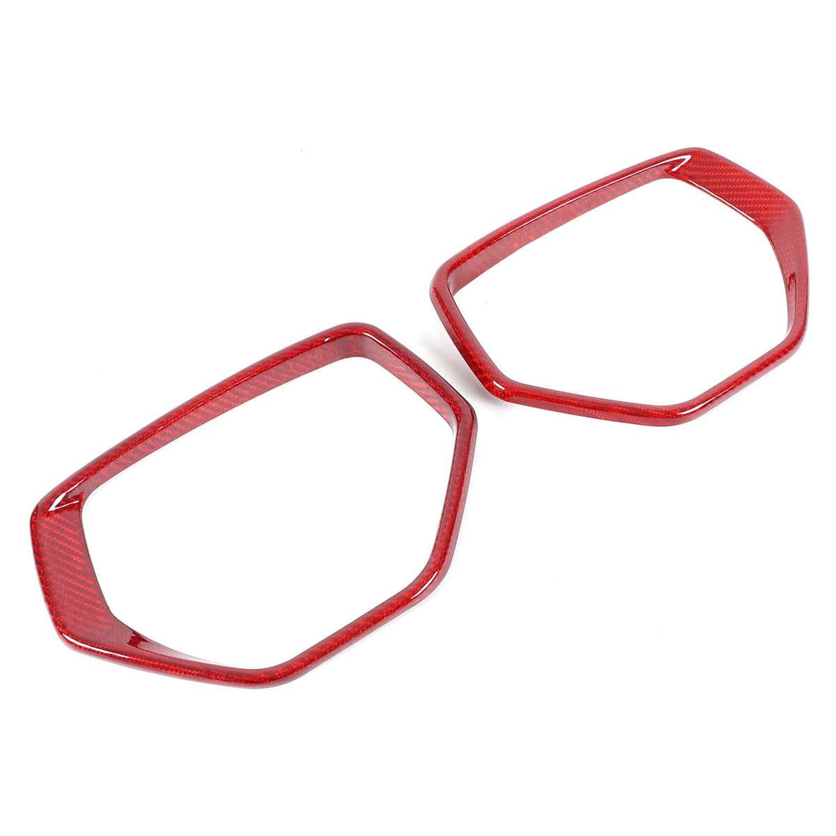 Red Real Carbon Fiber Side View Mirror Frame Cover Trim For Corvette C8 20-26 23