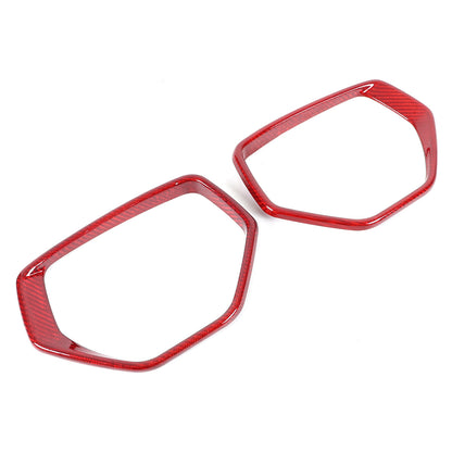 Red Real Carbon Fiber Side View Mirror Frame Cover Trim For Corvette C8 20-26 23