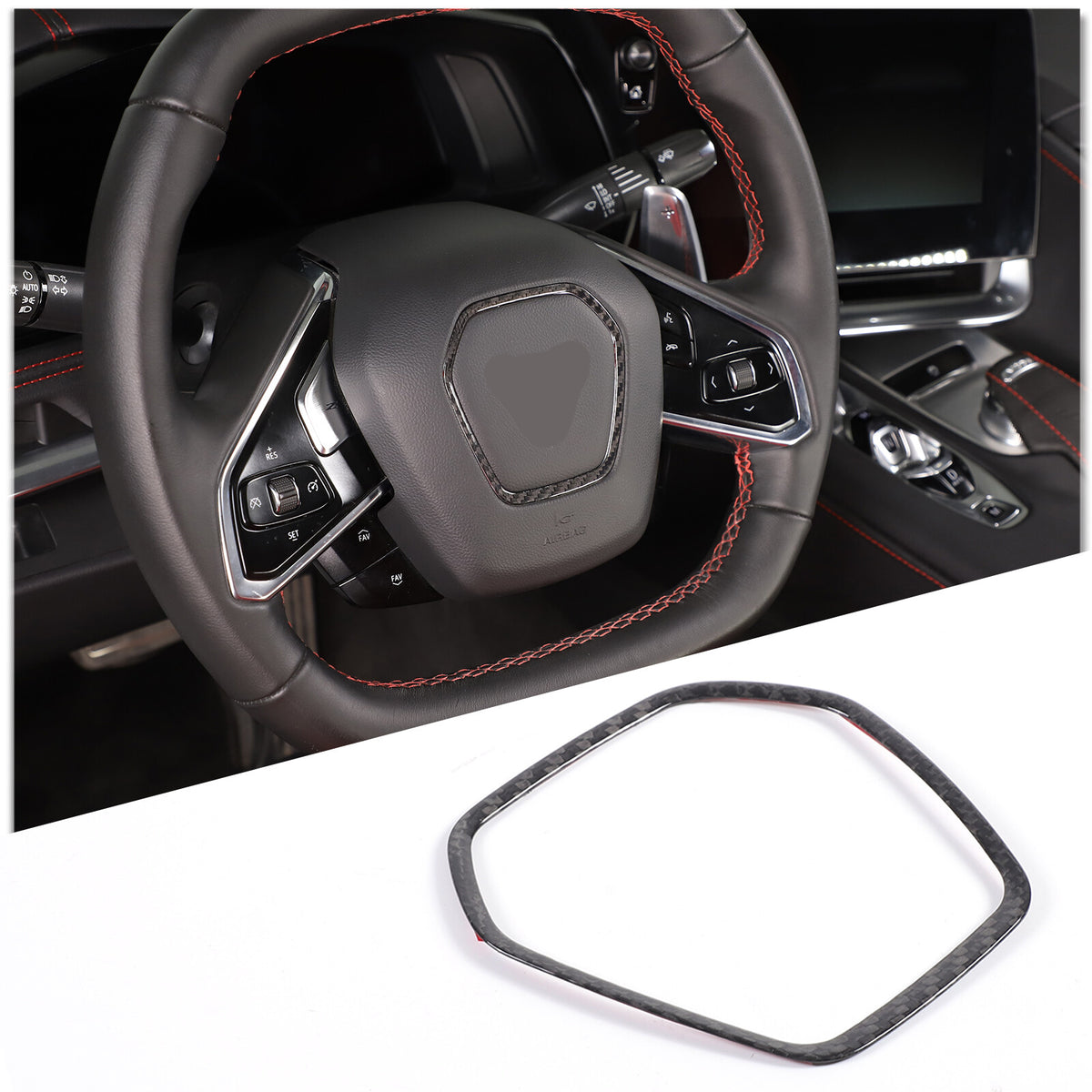 Real Dry Carbon Fiber Full Interior Center Set Trim Kit For Corvette C8 20-25 US - Styles 31-35 52