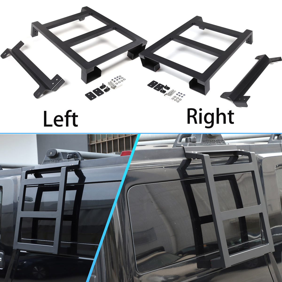 Back Rear Roof Ladder Tailgate Left & Right Side Rack For Hummer H2 03-09 2