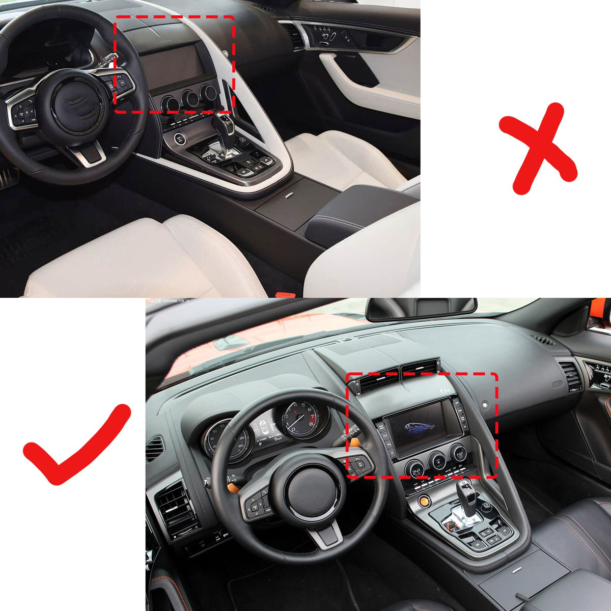ABS Carbon Fiber Interior Full Set Cover Trim Kit For Jaguar F-type X152 2013-25 - Styles 11-15 46